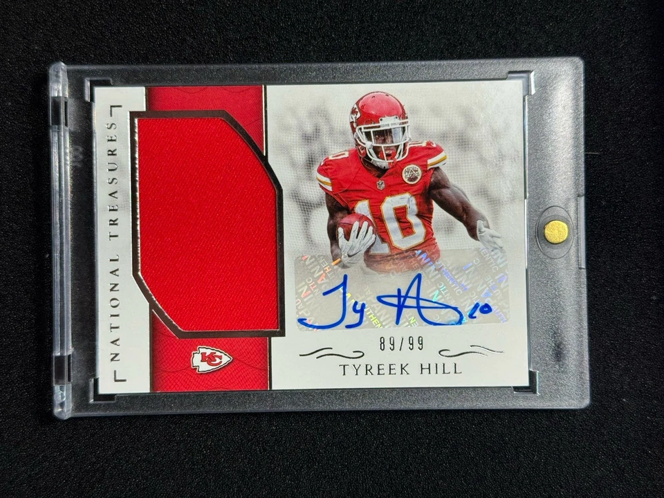 2016 National Treasures Tyreek Hill #/99 Rookie Signature Jersey Auto RC Relic - Image 1 of 2