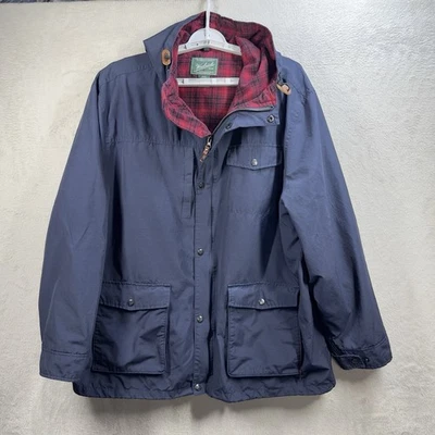 Casaco Woolrich Transition forrado de flanela Mountain Parka masculino XXL azul - Imagem 1 de 4