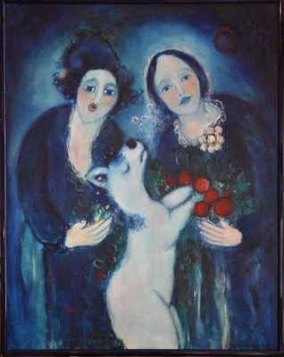SORKINE Raya (1936-2022) & IVANNE (1949)  « La Fidélité »  Huile/toile 92 x 73 - Photo 1/4