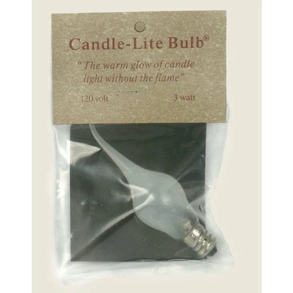 Pack 1 - 3 Watt LARGE Candle-lite Silicone Light Bulbs Candelabra 3640921 - Image 1 of 1