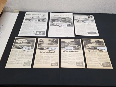 7 Vintage 1952 BUICK ADS Original Print Ad Literature - Image 1 of 4