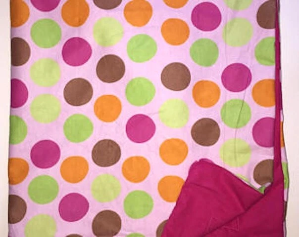 Manta ponderada rosa lunares 8 libras Hecho a mano Foto 1 de 1