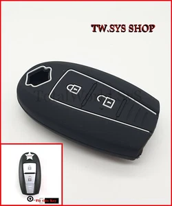 Silicone Key Case Cover Shell For Suzuki Swift Sx4 S-Cross Vitara ☆BLACK&WHITE☆ - Picture 1 of 6