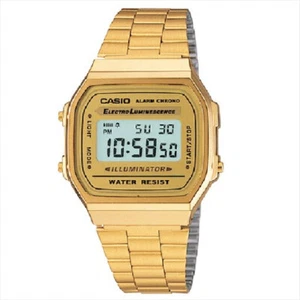 CASIO A-168WG-9W Stainless Steel Quartz 30M Retro Unisex Metal Wrist Watch - Picture 1 of 4