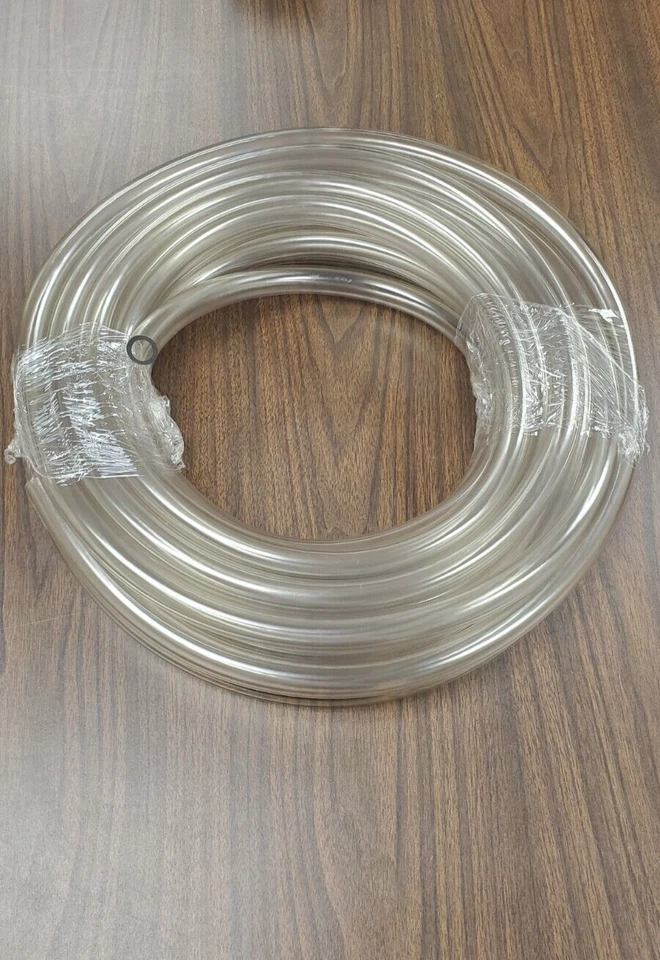 CLEAR PVC TUBING, 5/8" ID  7/8"OD  1/8"WALL   50FT - Image 1 of 1