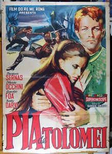 manifesto 2F film PIA DE' TOLOMEI Ilaria Occhini Jacques Sernas 1959 SIENA - Foto 1 di 1