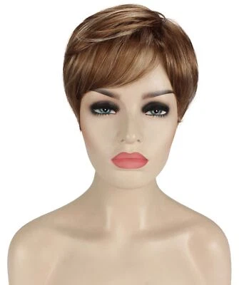 Peluca completa recta de fibra sintética Kanekalon, 1,75 - 6 pulgadas Foto 1 de 4