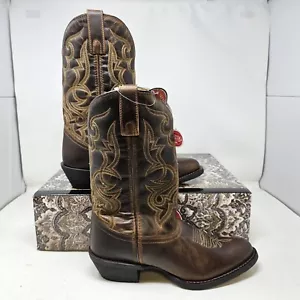Wmns Laredo Maddie Brown Round Toe 11" Cowboy Leather Boots / 51112 / Size 9.5 - Picture 1 of 6