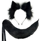 Fox Ears And Tail Set Faux Fur Cat Ears Headband Long Furry Fox Tail Serqy