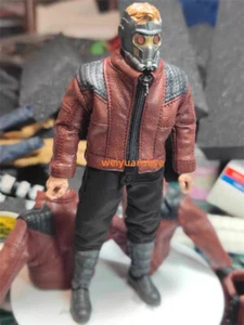 Star-Lord Peter Jason Quill Leather Jacket 1/12 Clothes Coat Figure Only Jacket - Picture 1 of 6