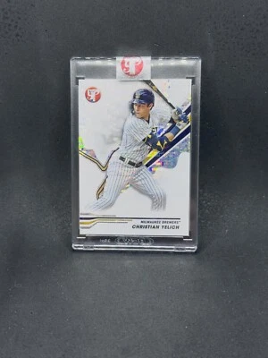 Christian Yelich 2024 Topps Pristine #157 Encased Refractor  - Image 1 of 2