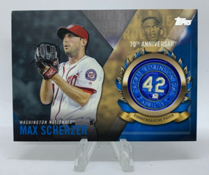 2017 Topps Max Scherzer Jackie Robinson Day Commemorative Patch #JRPC-MSC