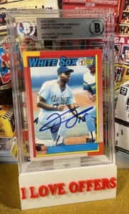 BECKETT 2010 TOPPS FRANK THOMAS NNOF SENZA NOME AUTOGRAFO MAMMA LANCIO RARO CMT97 RARO - Foto 1 di 8