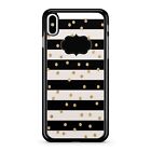 Printed Gold Glitter Polka Dots Stripes Pattern 2D Phone Case Cover