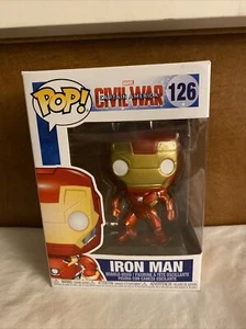 Funko POP! Marvel Civil War Iron Man Vinyl Bobble Head #126 - Picture 1 of 8