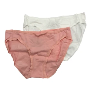Amazon Essentials Women's Bonded Stretch Panties White/Pink Size XS 2-Pack New - Picture 1 of 9