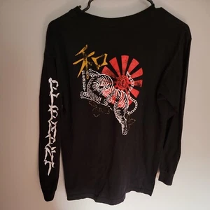 Element Skateboards Chinese Dragon Black Small LS Double-sided Spell out Logo - Picture 1 of 8