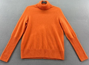Aqua Cashmere Sweater Women’s Large Orange Long Sleeve Turtleneck - Picture 1 of 7
