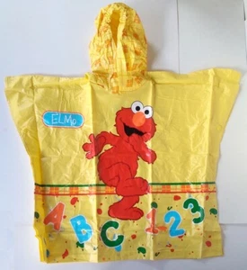 Elmo Regenmantel Kinder Kapuze Regenbekleidung waterfest Regen Poncho Schule Outdoor - Bild 1 von 9