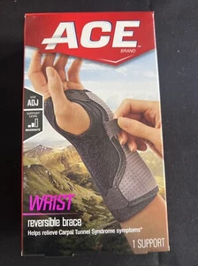 ACE WRIST BRACE REVERSIBLE ADJUSTABLE INJURY PROTECTION & RECOVERY RELIEVES - Picture 1 of 5