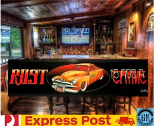 bar runner mats towel Spill Mat 4 man cave garage - Rust is Not A Crime - Gifts - Picture 1 of 3