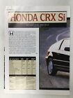 MISC1779 Vintage Article Road Test 1988 Honda CRX Si Dec 1987 5 page