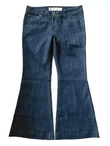 Nuevo Mossimo Supply Co Talla 13 Tiro Bajo Acampanado Jean Punta Solapa Bolsillo Lavado Oscuro - Imagen 1 de 4