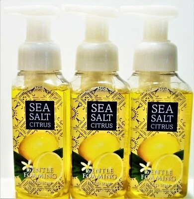 Bath Body Works SEA SALT CITRUS Gentle Foaming Hand Soap, NEW, x 3 - Image 1 of 4