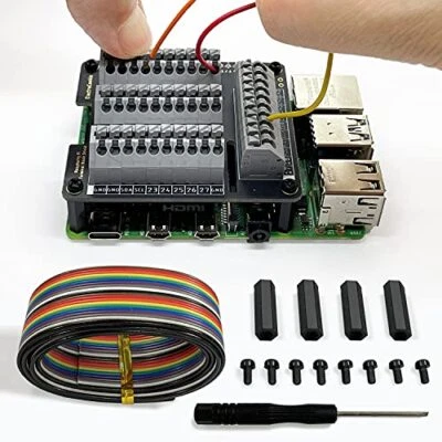 Raspberry Pi GPIO Terminal Block Breakout Module Push-in Simple Spring Connec... - Bild 1 von 4