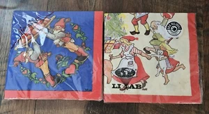 Vintage MCM Schwedische Elfe Weihnachten Servietten Papier Cocktail 10”x10” 16 Servietten Neu in Verpackung  - Bild 1 von 7