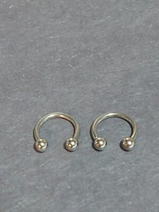2 Plata 18g 3/8 Herradura Acero Quirúrgico 316L Cuerpo Universal Joyería Torre Regalo - Imagen 1 de 2