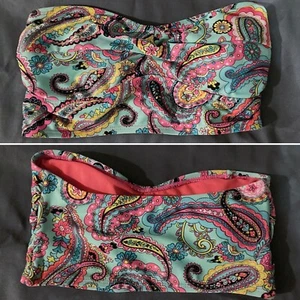 Strapless Paisley Bikini Top - Small - NWOT - Picture 1 of 2