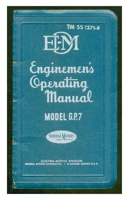 GM Enginemen's Operating Manual No.2312 Model G.P. 7 Diesel Locomotive 1950 FW - Image 1 of 2