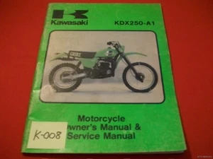 VINTAGE KAWASAKI KDX250-A1 FACTORY MOTORCYCLE SERVICE MANUAL # 99963-0032-01 - Picture 1 of 3