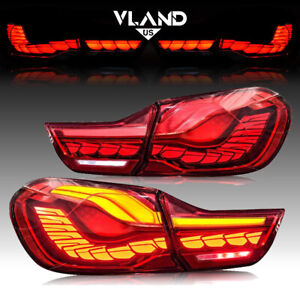 VLAND For 2014-20 BMW 4Ser. M4 F32 F33 F82 F36 F83 LED GTS Red Tail Lights Lamps