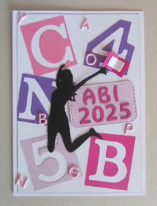 Abi Karte Abitur 2025 Grußkarte bestandene Prüfung Bestanden Glückwunsch .1.6.2 - Bild 1 von 1