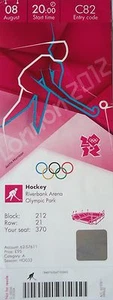 TICKET Olympia 8.8.2012 Women's Hockey Großbritannien - Argentinien C82 - Picture 1 of 1