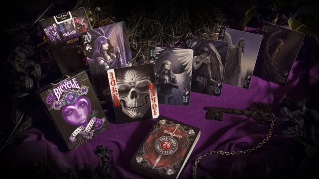 ANNIE STOKES DARK HEARTS BICYCLE DECK OF PLAYING CARDS POKER SIZE - image 1 of 1