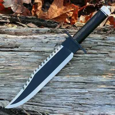 Handmade Rambo 2 Bowie Knife-Survival Hunting Knife |Full Tang Fixed Blade Knife - Image 1 of 3