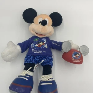 NWT Walt Disney World Where Magic Lives Mickey Mouse Ears Hat Bean Plush WDW - Picture 1 of 7