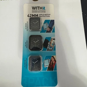 Neuf avec étiquette avec. Pack de 3 protections d'écran pare-chocs Apple Watch 42MM - Photo 1 sur 8