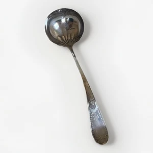 "Toalla vintage plateada 12"" ponche sopa cucharón platero servir" - Imagen 1 de 10