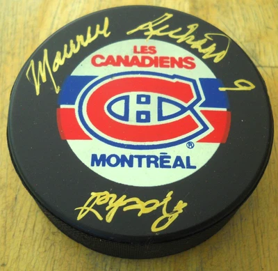 MAURICE ROCKET RICHARD AUTÓGRAFO FIRMADO PUCK MONTREAL CANADIENS CERTIFICADO DE AUTENTICIDAD Foto 1 de 4