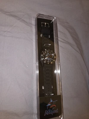 Miami Marlins Game Time MLB BASEBALL WATCH 2025 NEW MLB Florida Marlins #JVS - Image 1 of 4