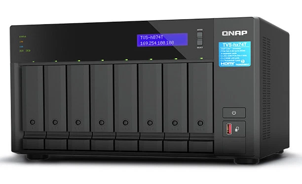 QNAP TVS-h874T-i7-32G, 8-bay QuTS hero NAS, Intel Core i7 12-core Processor/2... - Image 1 of 1