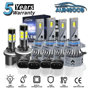 For GMC Sierra 2500 1999-2002 Hi/Lo Fog Beam LED Headlight Kit 6x Bulbs 160000LM - Picture 1 of 16