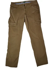 Pantalones para mujer Eddie Bauer pierna recta tiro medio cargo lona marrón 8 - Imagen 1 de 6
