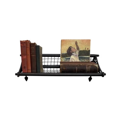 Bronze Train Luggage Rack Vintage Style Bathroom Hall Book Towel Shelf - Image 1 of 4