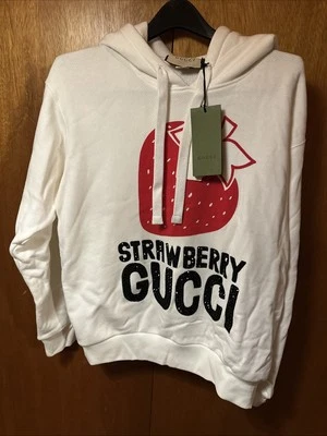 Brand New Authentic Strawberry Gucci Hoodie Size XXS Oversized (Fits Like L/XL) - Image 1 of 4