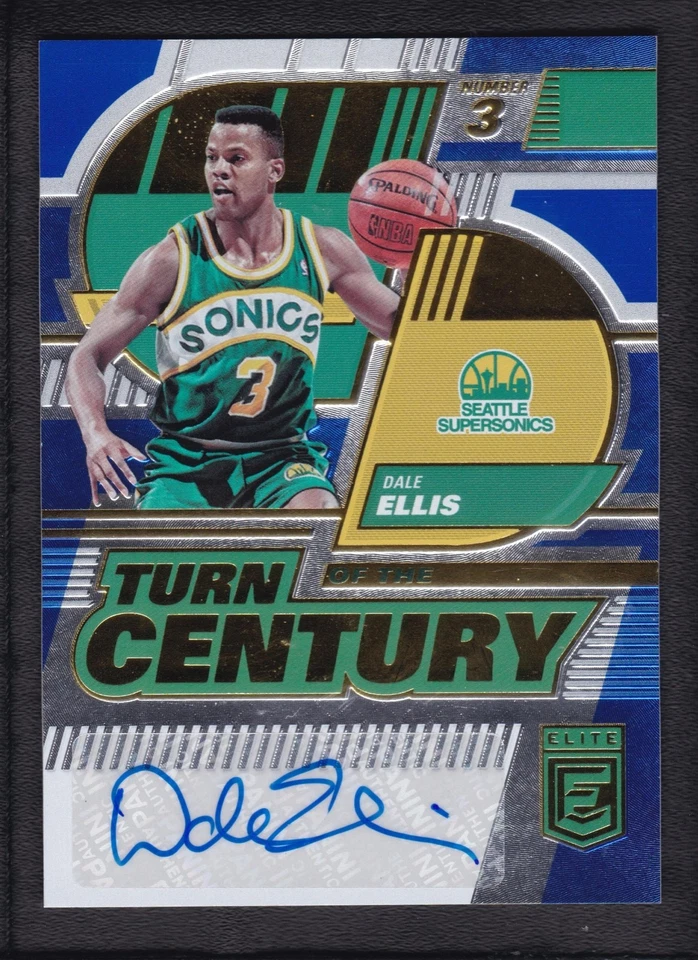 2022-23 DALE ELLIS 11/25 AUTO PANINI DONRUSS ELITE TURN OF THE CENTURY - Image 1 of 2